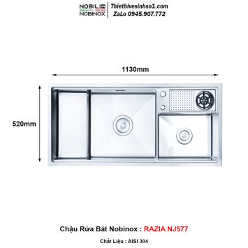 Chậu Rửa Bát Nobinox RAZIA NJ577