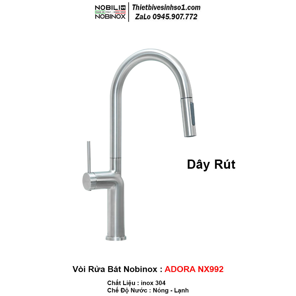 Vòi Rửa Bát Nobinox ADORA NX992