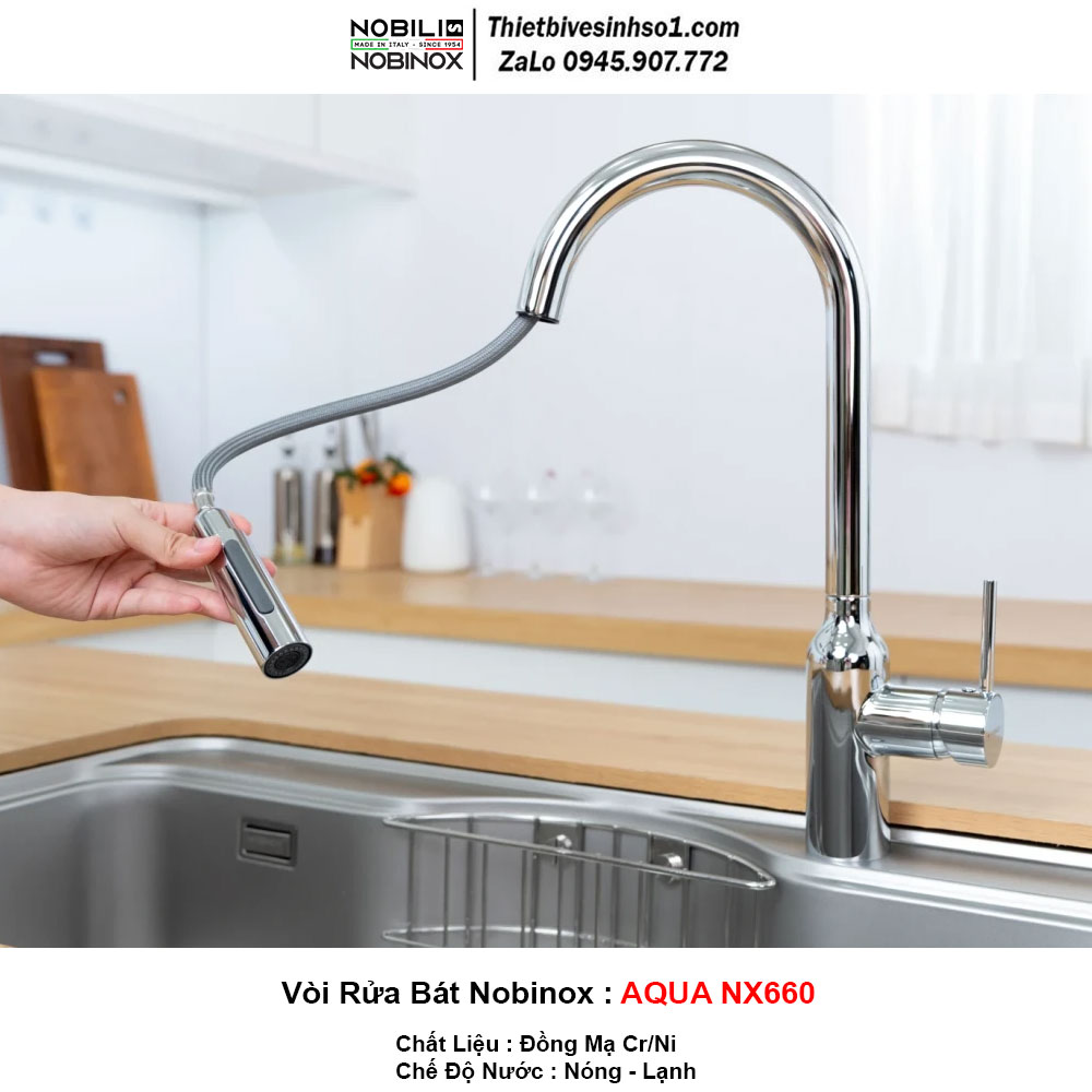 Vòi Rửa Bát Nobinox AQUA NX660 Vòi Rửa Bát Nobinox AQUA NX660