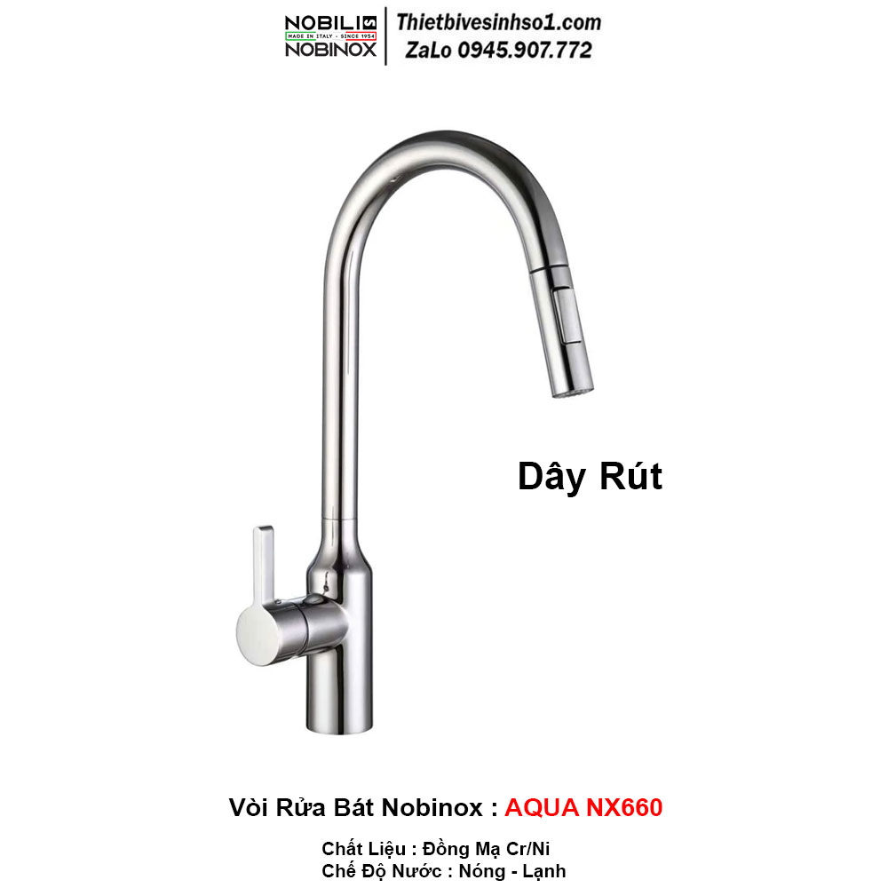 Vòi Rửa Bát Nobinox AQUA NX660 Vòi Rửa Bát Nobinox AQUA NX660