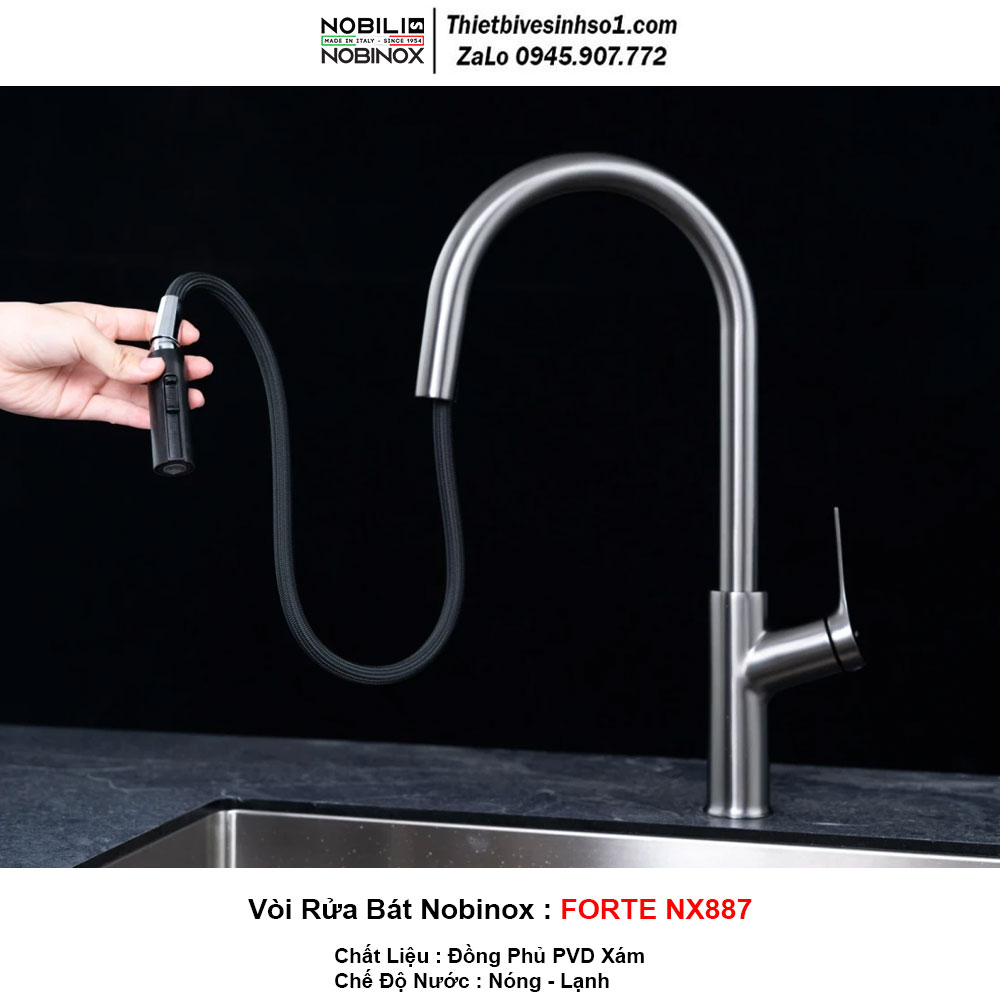 Vòi Rửa Bát Nobinox FORTE NX887 Vòi Rửa Bát Nobinox FORTE NX887
