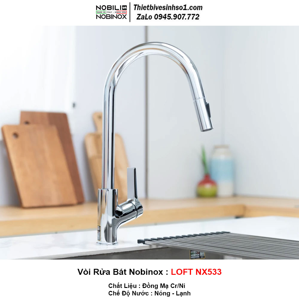 Vòi Rửa Bát Nobinox LOFT NX533 Vòi Rửa Bát Nobinox LOFT NX533