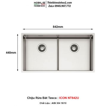 Chậu Rửa Bát Tasca ICON NT642U