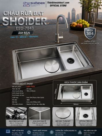Chậu Rửa Bát SHOIDER ESD-7843