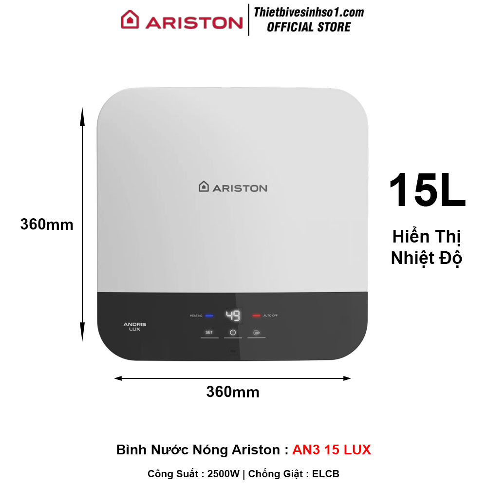 Bình Nước Nóng Ariston AN3 15 LUX