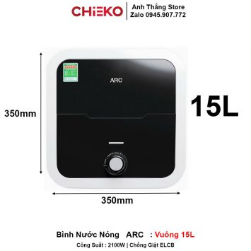 Bình Nước Nóng ARC Vuông 15L