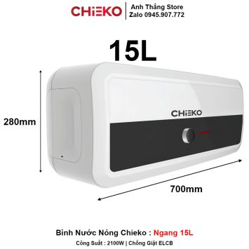 Bình Nước Nóng CHIEKO Ngang 15L