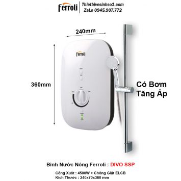 Bình Nước Nóng Trực Tiếp Ferroli DIVO SSP