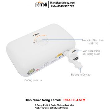 Bình Nước Nóng Trực Tiếp Ferroli RITA FS-4.5TM