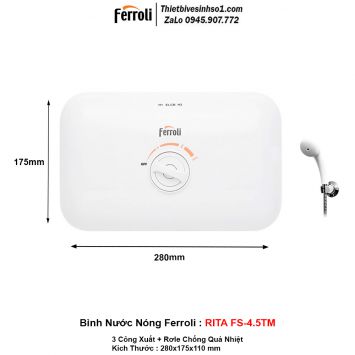 Bình Nước Nóng Trực Tiếp Ferroli RITA FS-4.5TM