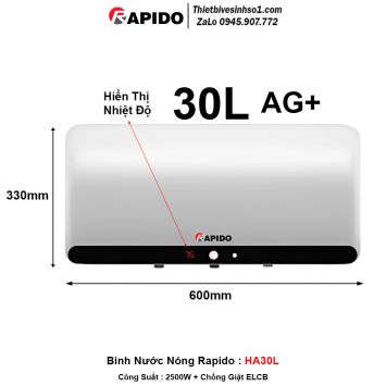 Bình Nước Nóng Rapido HA30L