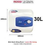 Bình Nước Nóng Rossi LUSSO Vuông 30L