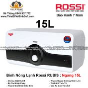 Bình Nóng Lạnh Rossi RUBIS Ngang 15L