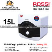 Bình Nóng Lạnh Rossi RUBIS Vuông 15L