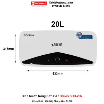 Bình Nước Nóng Sơn Hà Bravis SHB-20N