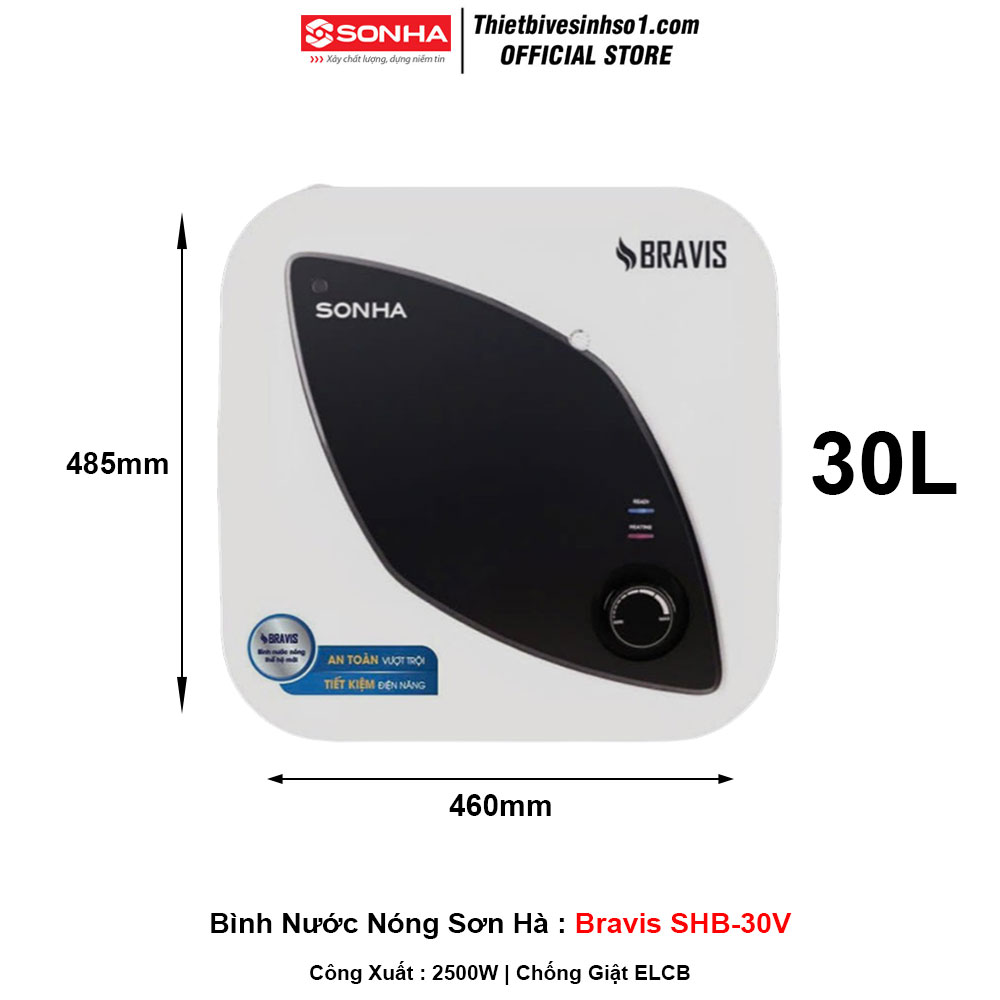 Bình Nước Nóng Sơn Hà Bravis SHB-30V