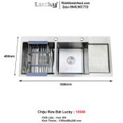 Chậu Rửa Bát 2 Hố Lucky 10048