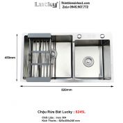 Chậu Rửa Bát 2 Hố Lucky 8245L