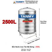 Bồn Nước inox Tân Mỹ Đứng 2500L