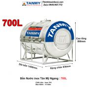 Bồn Nước inox Tân Mỹ Nằm 700L