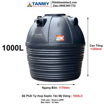 Bể Phốt Tự Hoại Septic Tân Mỹ Đứng 1000LD