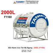 Bồn Nước inox Tân Mỹ Nằm 2000L (F1160)