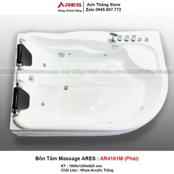 Bồn Tắm Massage Ares AR4181M-Phải