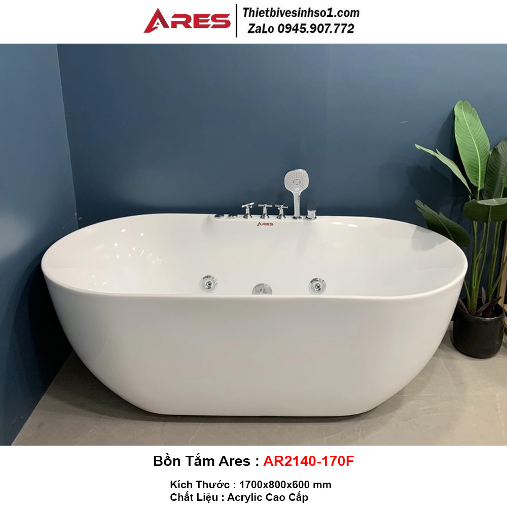 Bồn Tắm Massage Sục Khí Ares AR2140-170F