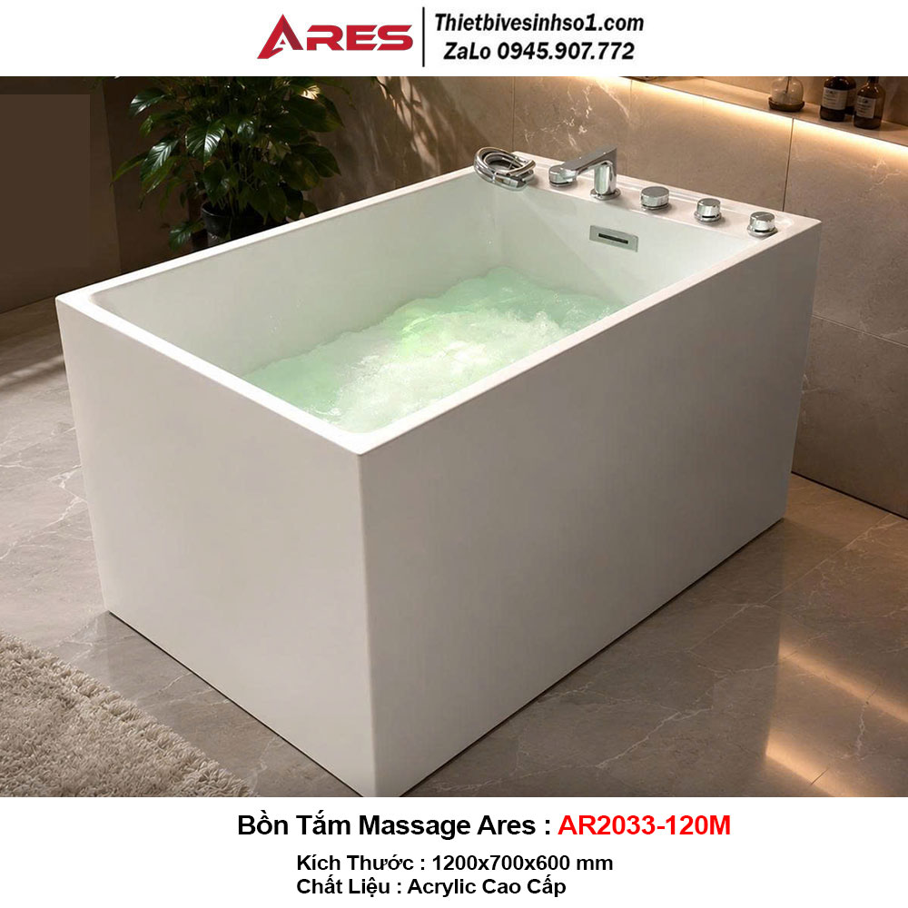 Bồn Tắm Massage Ares AR2033-120M Bồn Tắm Massage Ares AR2033-120M