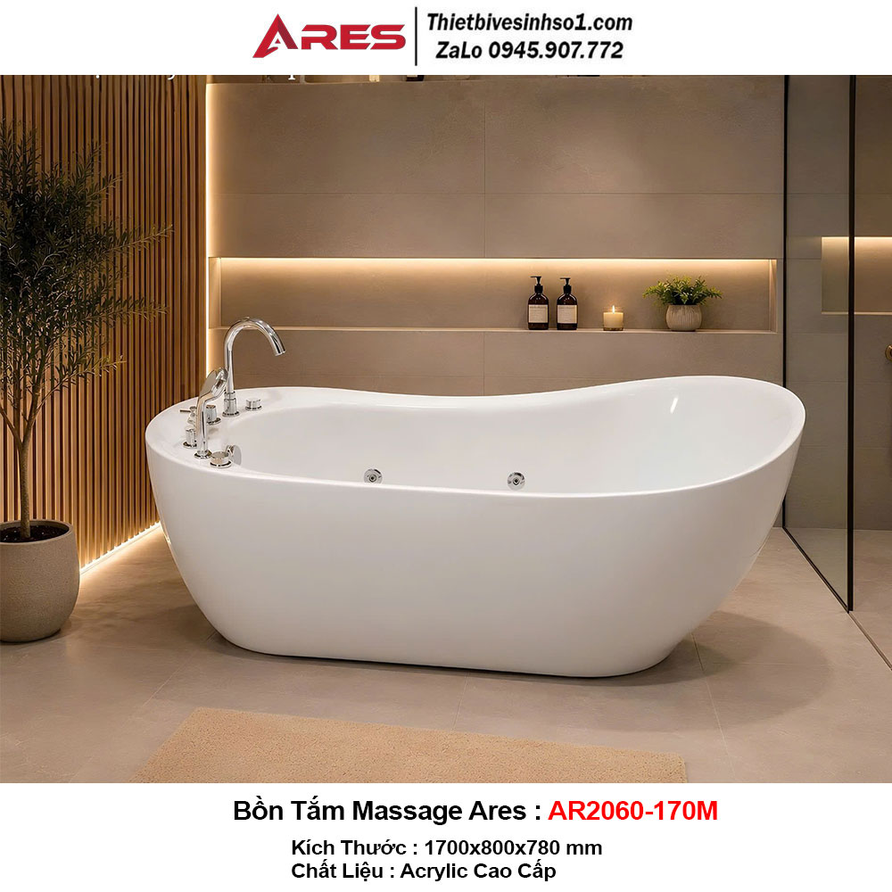 Bồn Tắm Massage Ares AR2060-170M Bồn Tắm Massage Ares AR2060-170M