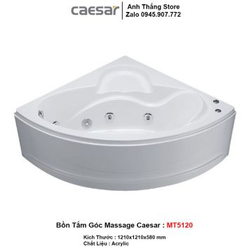 Bồn Tắm Góc Massage Caesar MT5120