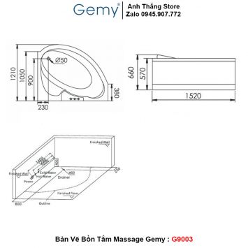 Bồn Tắm GEMY G9003