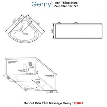 Bồn Tắm GEMY G9041