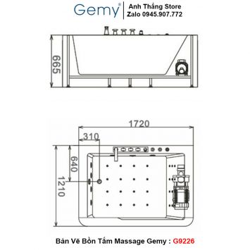 Bồn Tắm GEMY G9226