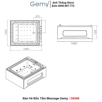 Bồn Tắm GEMY G9268