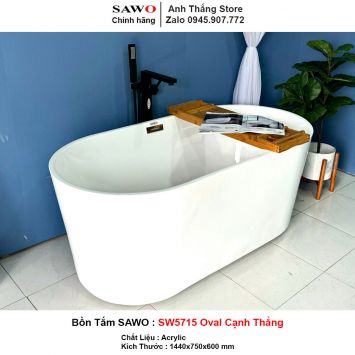 Bồn Tắm SAWO SW5715 Oval Cạnh Thẳng