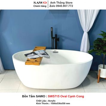 Bồn Tắm SAWO SW5715 Oval Cạnh Cong