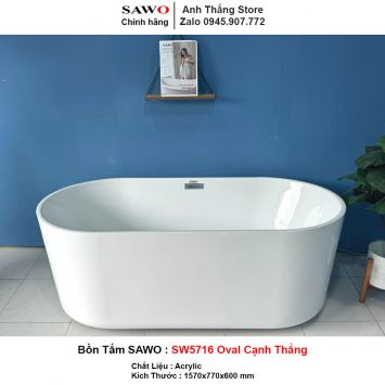 Bồn Tắm SAWO SW5716 Oval Cạnh Thẳng