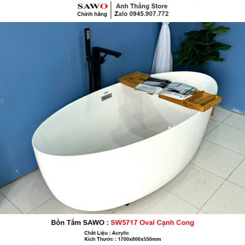 Bồn Tắm SAWO SW5717 Oval Cạnh Cong