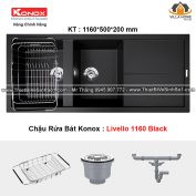 Chậu Rửa Bát KONOX Livello 1160 Black