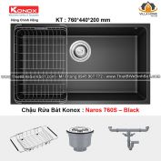 Chậu Rửa Bát KONOX Naros 760S Black