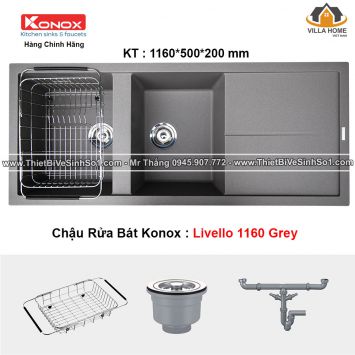 Chậu Rửa Bát KONOX Livello 1160 Grey