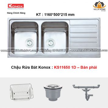 Chậu Rửa Bát KONOX KS11650 1D Bàn Phải