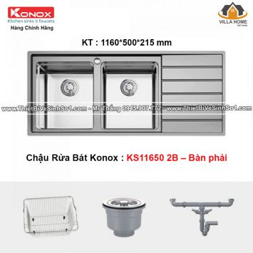 Chậu Rửa Bát KONOX KS11650 2B Bàn Phải