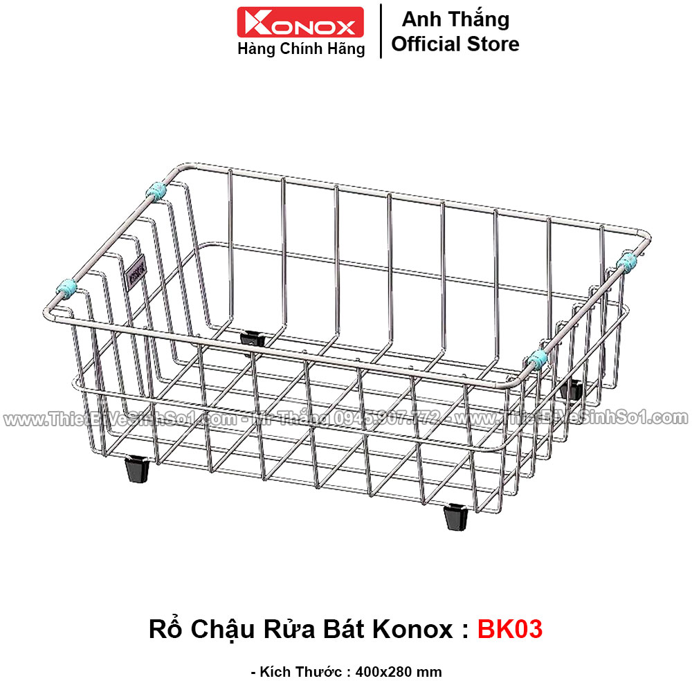 Rổ Chậu Rửa Bát Konox BK03