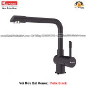 Vòi Rửa Bát KONOX Felix Black