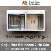 Chậu Rửa Bát Korea 2 Hố 7843 Cân (2,5mm)