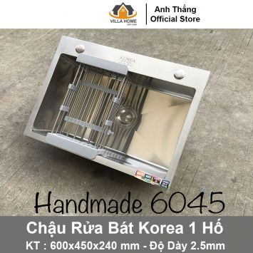 Chậu Rửa Bát Korea 1 Hố 6045 (2,5mm)