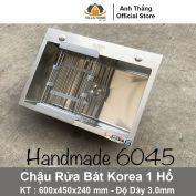 Chậu Rửa Bát Korea 1 Hố 6045 (3.0mm)