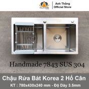 Chậu Rửa Bát Korea 2 Hố 7843 Cân (3.5mm)